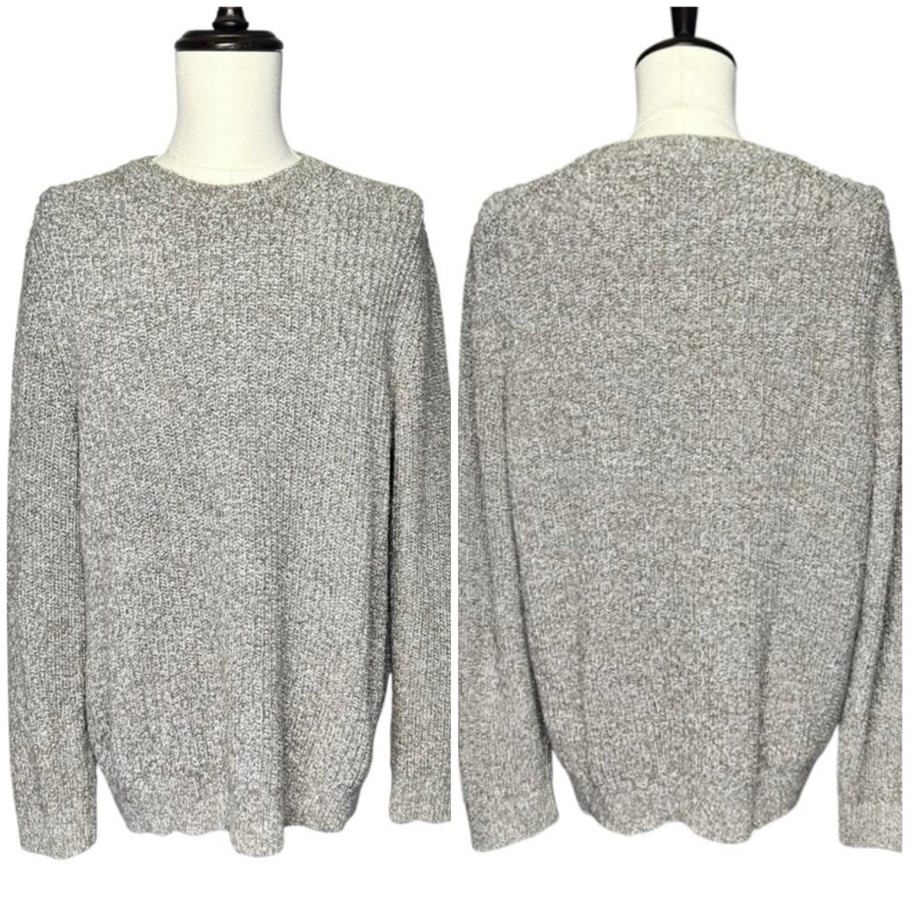 Banana Republic Factory | Men | Marled Wool Blend Ribbed Knit Crew Sweater | XL